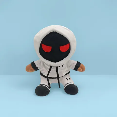 Fashion Short Plush White Hoodie Doll Cute Stuffed Plush Toy With Letter Print Design For Kids And Teens Collectible Gift