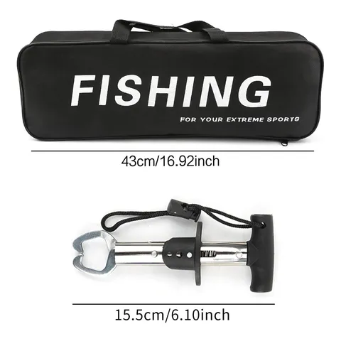 Telescopic Fishing Rod Set With Spinning Reel Fish Gripper And Tackle Bag Portable Outdoor Travel Sea Fishing Gear Kit