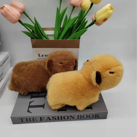 Cute Capybara Slap Bracelet Plush Toy Cartoon Stuffed Animal Wristband Soft Plush Doll Stress Relief Toy Gift