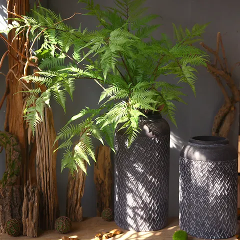 Fausse Plante de Branche de Verdure de Feuille de Fougère en Soie Artificielle pour la Décoration Intérieure de Bureau à Domicile