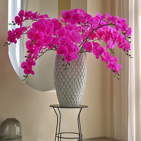 Artificial Phalaenopsis Flower 3D Touch Orchid Large Branch Fake Floral For Home Indoor Decoration Wedding Party Ornament