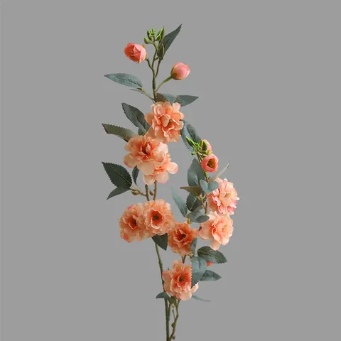 Camellia Artificial Flowers Silk Flower Branch For Home Wedding Window Decoration Pastoral Fake Floral Table Decor