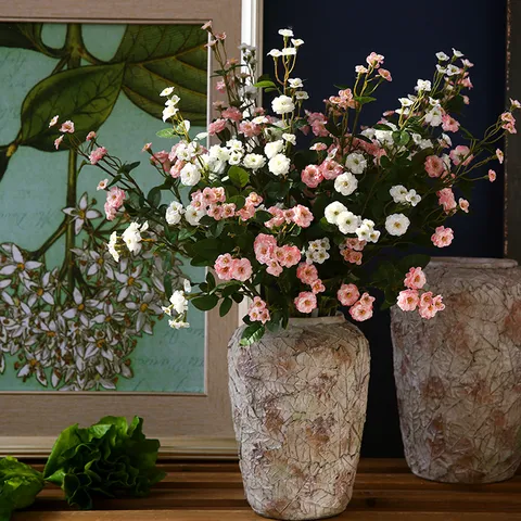 Artificial Rose Flowers Silk Flower Bouquet Fake Roses For Home Living Room Dining Table Nordic Pastoral Decoration
