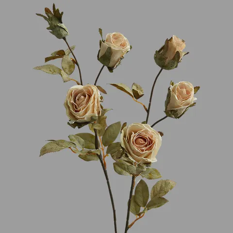 Artificial Vintage Rose Silk Flower Branch European Style Diana Rose For Home Living Room Dining Table Wedding Party Decor