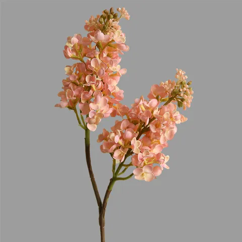 Artificial Silk Lilac Flower Branch Lifelike Moisturizing Faux Floral Stem For Home Table Indoor Wedding Party Decor