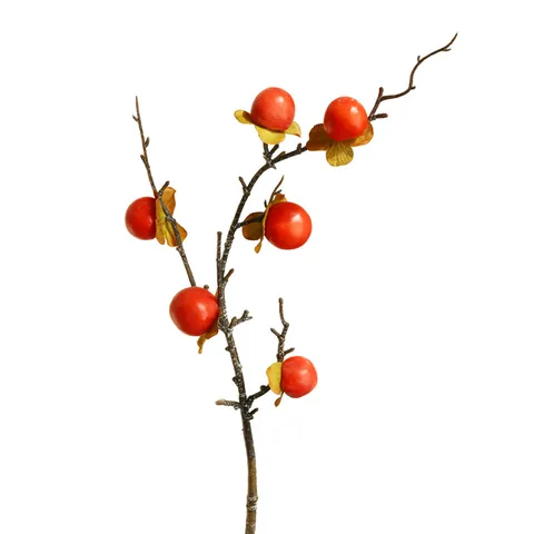 Künstliche Seidenblume Kaki Zweig Falsche Wilde Kaki Blumen Für Zuhause Wohnzimmer Esstisch Mittelstück B Und B Flur Dekor