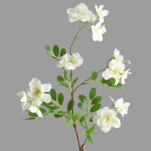 Artificial Silk Begonia Flower Single Branch Fake Floral Home Office Hotel Room Decorative Plant Interior Soft