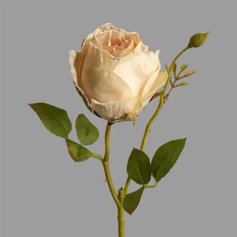 European Retro Artificial Single Branch Rose Fake Flower Nordic Romantic Floral Arrangement