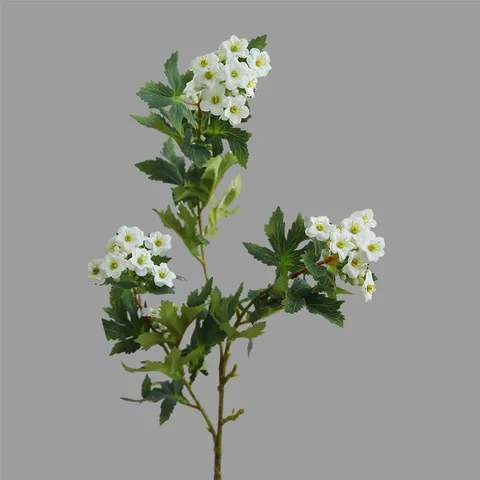 Artificial Snowball Flower Branch Silk Floral Modern Minimalist Home Decor Living Room Photography Prop
