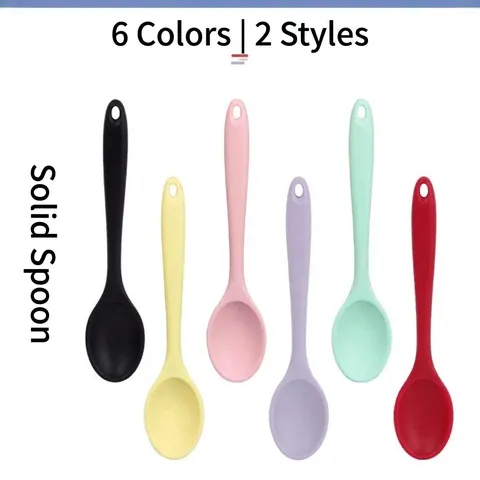 Cuillère de Cuisine en Silicone Minimaliste Résistante à la Chaleur Cuillère à Riz Antiadhésive Écumante pour Bébé