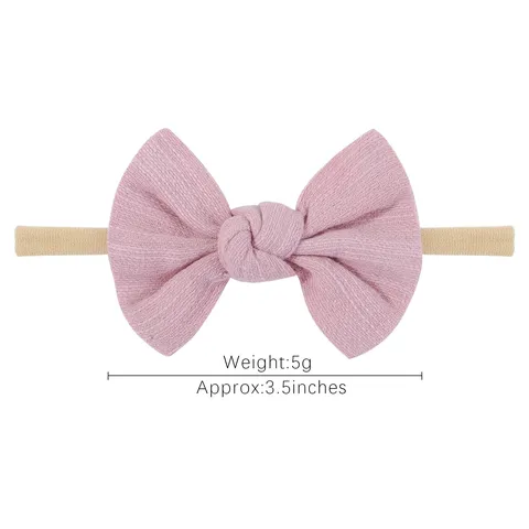 Westlicher Stil Netzgewebe Plissiert Schleife Stirnband Für Kinder Weich Elastisch Baby Haarschmuck Täglich Süßer Kopfschmuck