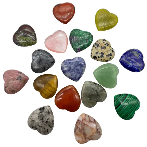 Cristallo Naturale Pietra di Cuore Guarigione Reiki Palmo Pietra Gemma Lucidata Tasca Amore Cuore Ornamento Decorazione Casa Regalo