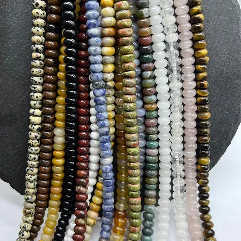 Cristallo Naturale Pietra Semipreziosa Perline Sfuse Rondelle Gemma Colorata Perline Distanziatrici Facettate Per Creazione Gioielli Fai da Te