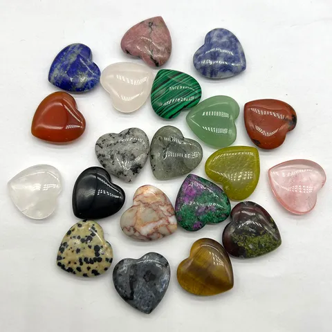 Cristallo Naturale Pietra di Cuore Guarigione Reiki Palmo Pietra Gemma Lucidata Tasca Amore Cuore Ornamento Decorazione Casa Regalo