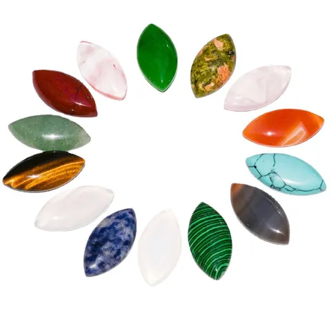Pietra Sfusa Cabochon in Cristallo e Pietra Preziosa Forma Marquise per Creazione di Gioielli Fai da Te Artigianato Anello Pendente Accessori