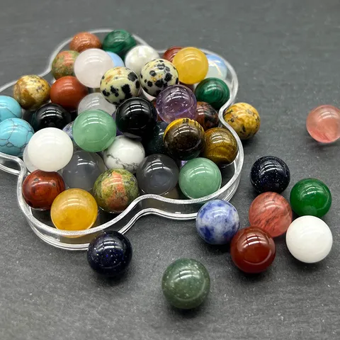 Cristallo Naturale Pietra Dura Perline Sfuse Forma Tonda Senza Foro Per Accessori Artigianali Per Creazione Gioielli Fai da Te