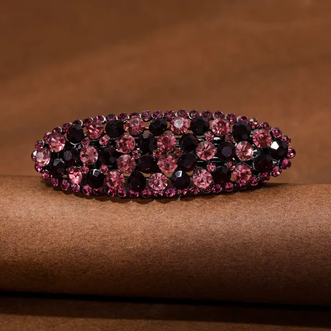 Rhinestone Spring Hair Clip Elegant Metal Hair Barrettes Sparkling Crystal Hair Styling Accessories For Women Hair Jewelry