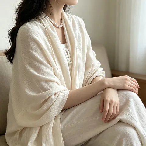 Women Lightweight Cotton Linen Beach Shawl Solid Color Sun Protection Vacation Long Scarf Fashion Casual Daily Wrap
