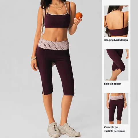 Dames Polka Dot Yoga Set Sexy Halternek Bra En Hoge Taille Leggings Top And Bottom Hardlopen Fitness Gym Activewear
