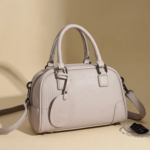 Borsa Boston in Pelle PU da Donna Borsa a Mano Vintage Casual Tracolla