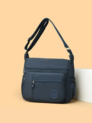 Borsa a Tracolla Casual in Nylon da Donna Leggera Multistrato in Tessuto Oxford Borsa a Spalla per Lavoro Quotidiano