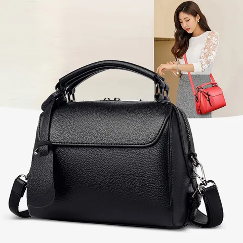 Donna Borsa a Mano in Pelle Morbida Casual Tracolla Spalla Borsa PU Pelle Manico Superiore Borsa Moda Commuter Quotidiano