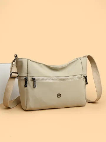 Borsa a Tracolla in Tessuto Oxford per Donna Casual Grande Capacità Borsa a Spalla da Viaggio Impermeabile Multi Tasche