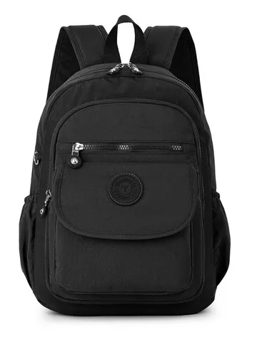 Zaino Casual in Tessuto Oxford da Donna Grande Capacità Viaggio Lavoro Computer Borsa per Libri Scolastici Tinta Unita