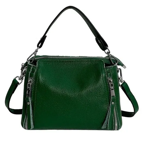 Borsa a Tracolla in Vera Pelle di Vacchetta Primo Strato per Donna Borsa Casual alla Moda Borsa a Spalla Vintage