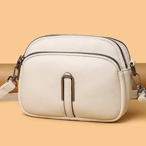Borsa a Tracolla in Pelle PU da Donna Piccola Borsa per Cellulare Borsa a Spalla Casual Tinta Unita