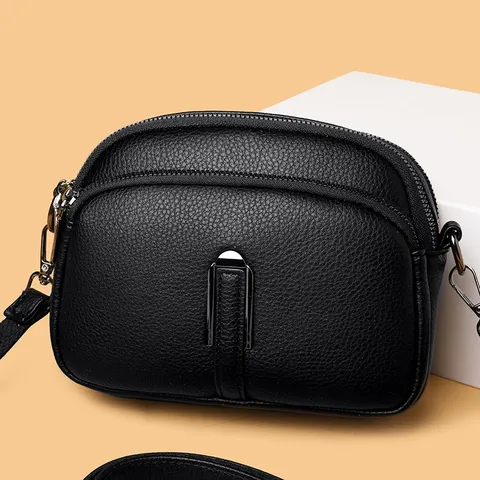 Borsa a Tracolla in Pelle PU da Donna Piccola Borsa per Cellulare Borsa a Spalla Casual Tinta Unita