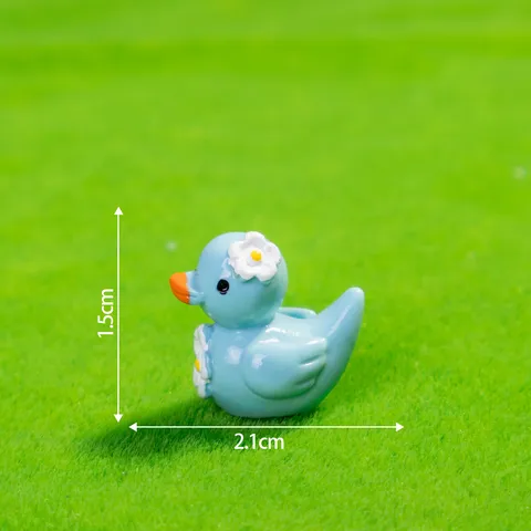 Mini Figurine de Canard en Résine Mignonne Animal Miniature Micro-paysage Accessoires de Bricolage pour Bureau