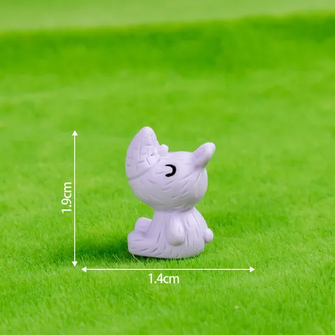 Mini Cute Rhino Figurine Resin Animal Statues Matte Solid Color Desktop Micro Landscape Ornament DIY Crafts Home Decor