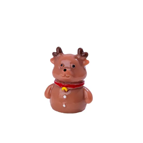 Ornamenti in Miniatura in Resina di Natale Decorazione per Festa Festiva DIY Simpatico Cartone Animato Scrivania Auto Accessori Artigianali