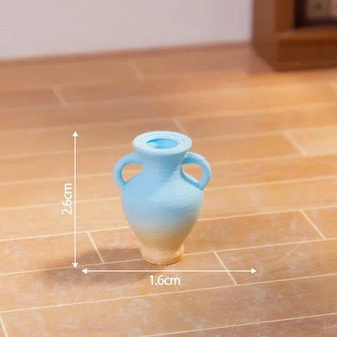 Miniatura Vaso d'Arte Sfumato Resina Micro Paesaggio Artigianato Ornamento per Casa delle Bambole Accessori DIY Decorazione Tavolo Casa Statuetta