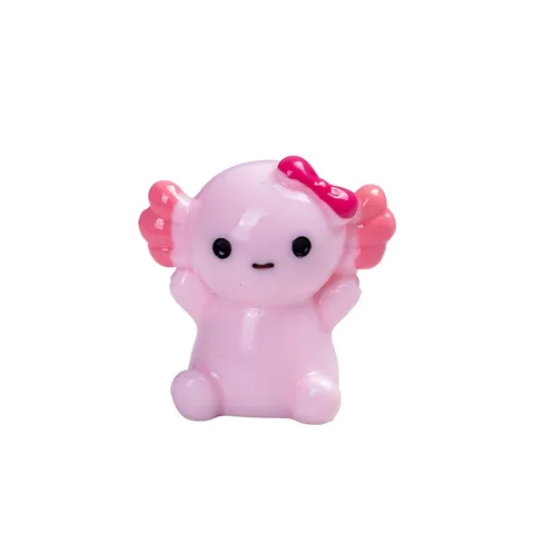 Carina Figurina in Resina Axolotl Rosa Accessori per Artigianato Fai da Te Ornamenti per Auto da Scrivania Giocattolo Paesaggio in Miniatura