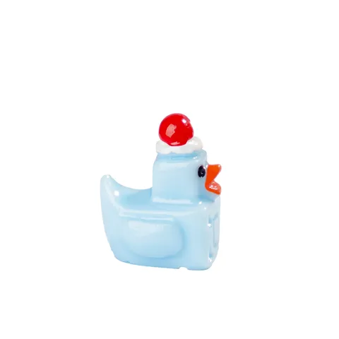 Christmas Resin Duck Miniature Ornaments Cute Animal Figurine DIY Craft Accessories For Desktop Decor