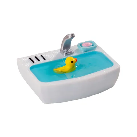 Miniatura in Resina Serie Bagno Statuetta Accessori Artigianali Fai da Te Ornamenti da Scrivania