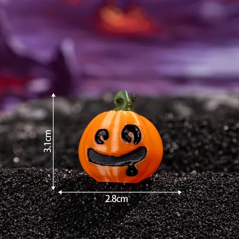 Halloween Resina Zucca Miniatura Ornamenti Espressione Divertente Zucca Ciondoli DIY Artigianato Accessori Festa Decorazione
