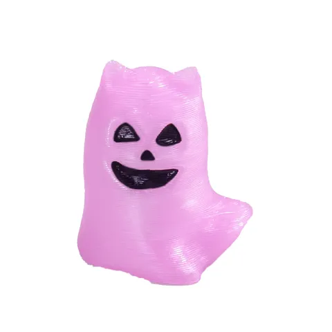 Halloween Luminoso Gatto Fantasma Resina Statuetta Carino Mini Brilla Al Buio Animale Fascino fai da te Festa Decorazione