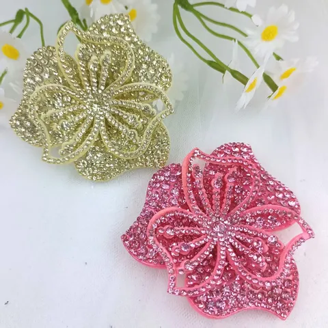 Parche de Flores de Diamantes de Imitación Brillantes Apliques de Resina Multicapa 3D Para Accesorios de Decoración de Sombreros de Ropa DIY