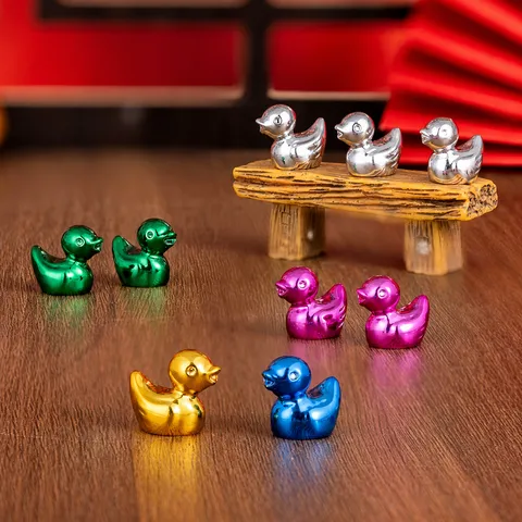 Colorful Electroplated Resin Duck Figurine Miniature Cute Animal Desk Ornament DIY Jewelry Accessories Home Decor