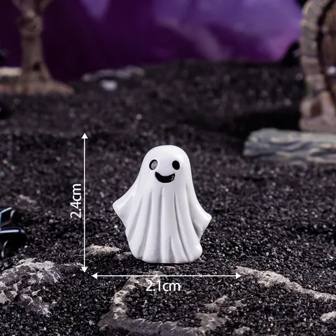 Halloween Fantasma Galleggiante Resina Ornamento Da Scrivania Carino Micro Paesaggio DIY Miniatura Statuetta Artigianato Festa Decorazione Accessori