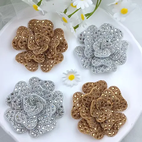 Rhinestone Rose Flower Shoe Clip Decorative Accessories For Women Shoes Bags And Apparel Diy Craft Fashion Jewelry