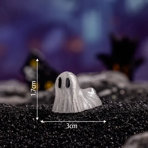 Mini Figure di Famiglia Fantasma di Halloween Luminose in Resina Accessori Fai da Te