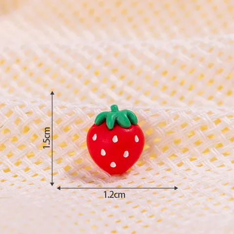 Mini Cartoon Resin Charms DIY Cute Fruit Animal Flower Flatback Cabochons For Phone Case Fridge Magnet Car Decor
