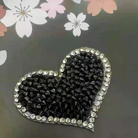 Herz Strass Harz Haarklammer Zubehör Liebe Heißkleber Kleidungsstücke Flicken DIY Dekorativer Aufnäher