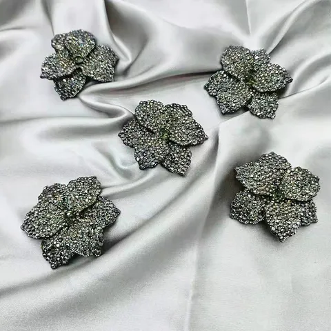 Accessoire Dessus Chaussure Fleur Strass Vintage Faux Col Robe Mariée Broderie Perles Ceinture Accessoires Décoratifs