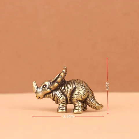 Vintage Brass Dinosaur Figurine Spinosaurus Tyrannosaurus Desktop Ornament Retro Copper Mini Animal Sculpture Gift Home Decor