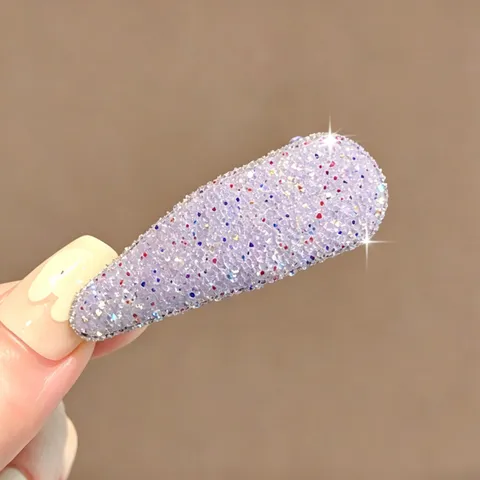 Pince à Cheveux Goutte d'Eau en Strass Style Coréen Couleur Macaron Épingle à Cheveux BB Frange Latérale Accessoires Cheveux pour Femmes
